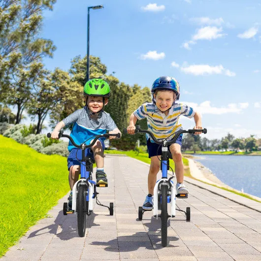 18 Feet Kid's Bike with Removable Training Wheels-Blue