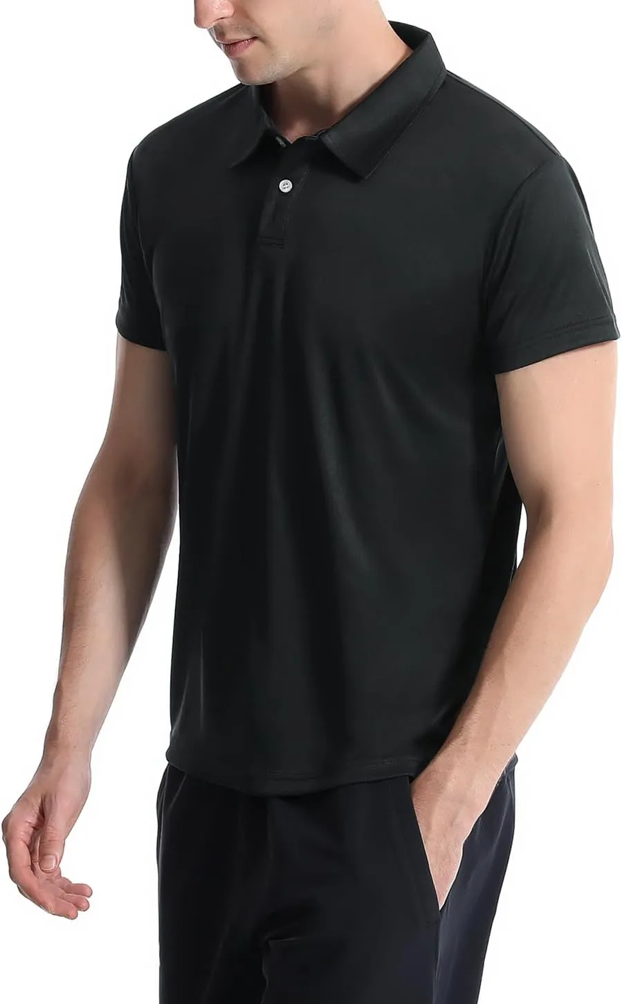 5 Pack Polo Shirts for Men Dry Fit Short Sleeve Golf T-Shirt Moisture Wicking Collared Casual Work Tops