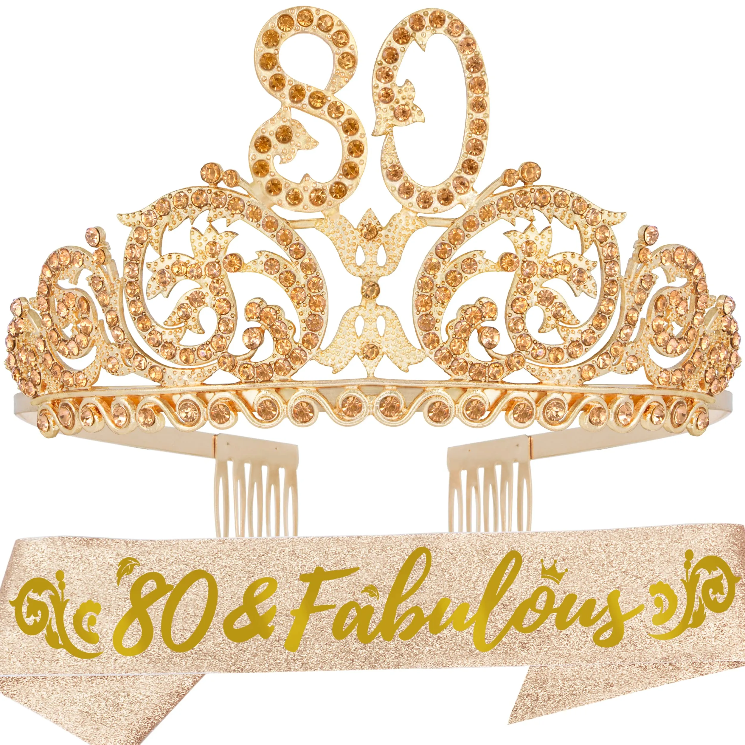 80th Birthday, 80th Birthday Decorations for Women, 80th Birthday Tiara, 80 Birthday