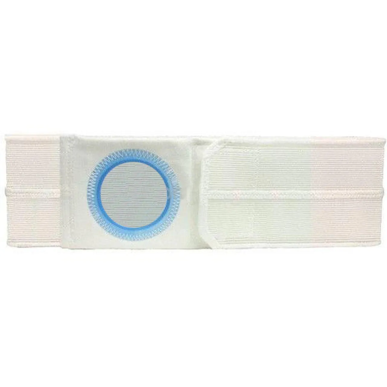 9" Left, White, Flat Panel Belt, Large, No Hole, Contoured
