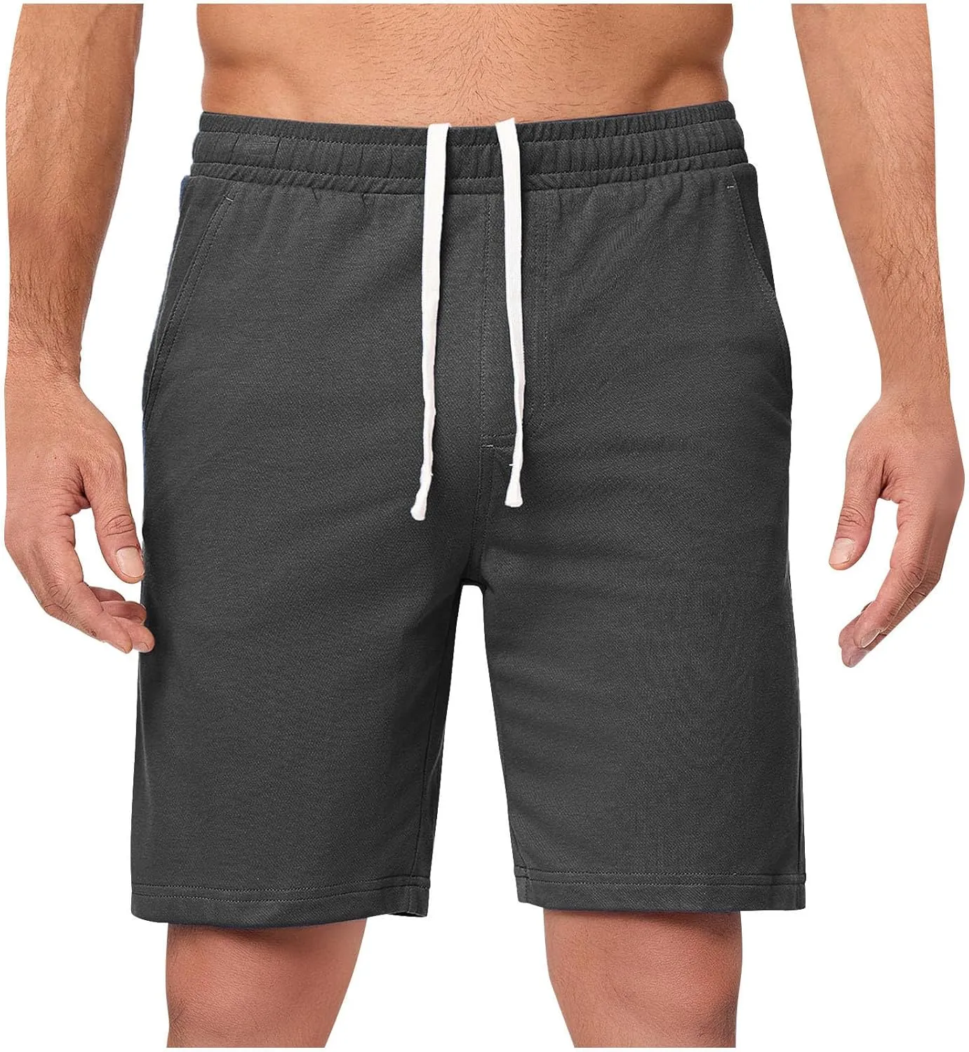 Athletic Shorts for Men Drawstring High Waist Shorts with Pockets Casual Summer Cargo Short Pants