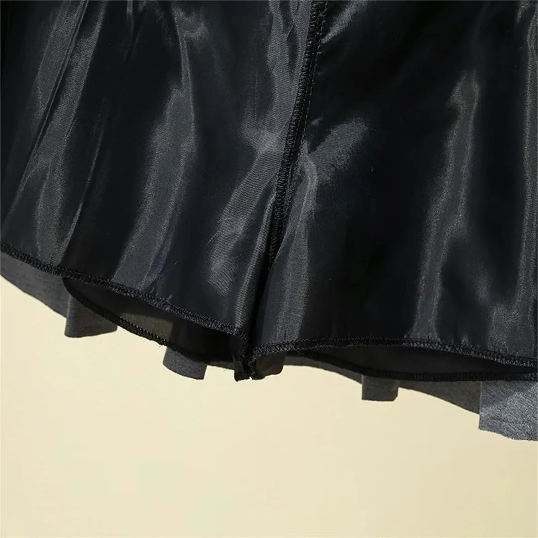 Autumn Winter Women's Mini Skirts Korean Plaid Print Pleated Skirts Wool Blends Skirt Bottoms