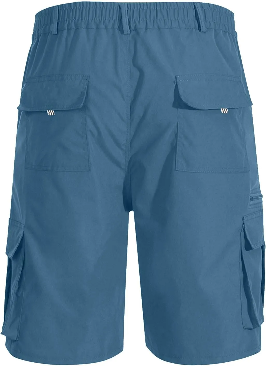 Baggy Cargo Shorts for Men Button Elastic Waist Work Shorts Lightweight Hiking Tactical Shorts Multi Zipper Pockets