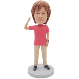 Boy In Red T-shirt Custom Figure Bobbleheads