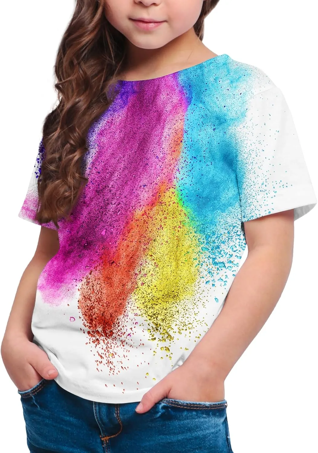 Boys Girls Kids Tee Shirt 3D Print Graphic Short Sleeve Shirt for Kids 6-16 Years