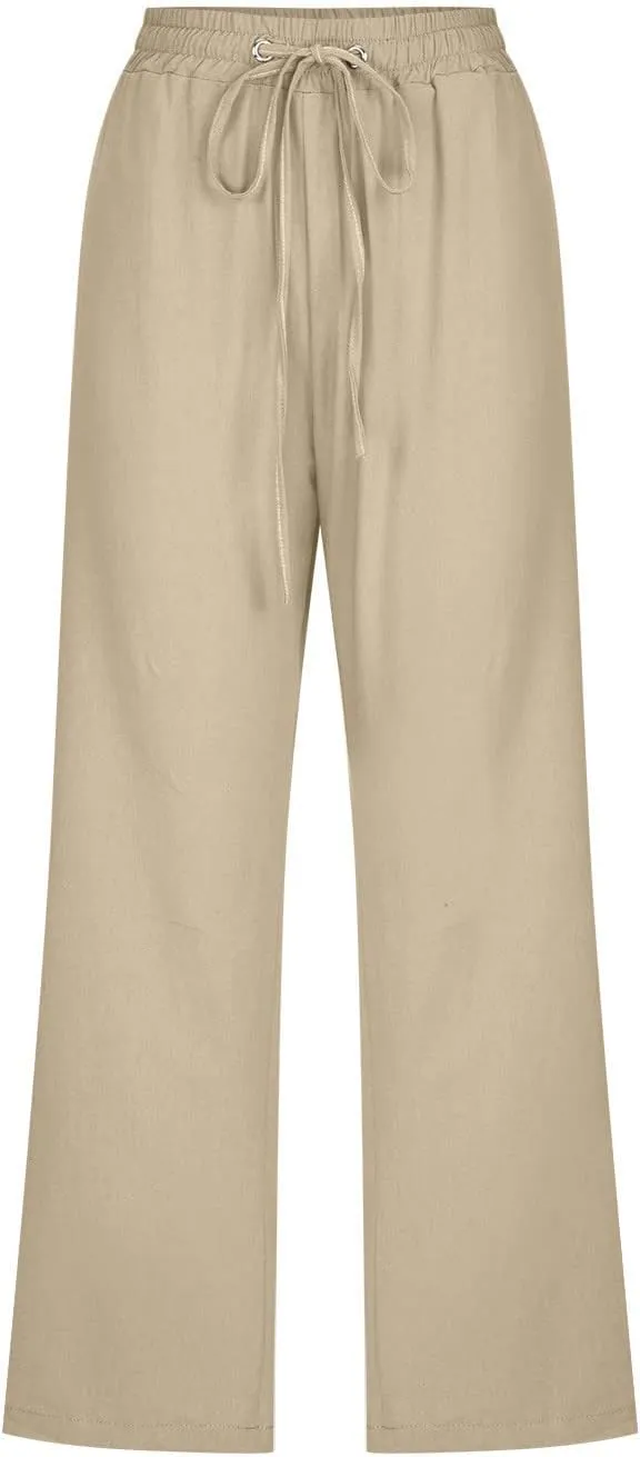 Capri Pants for Women 2024 Summer Casual Capri Leggings Lightweight High Wasit Stretch Cropped Trousers with Pockets