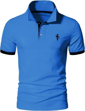 CEHT Mens Polo Shirts Short Sleeve Cotton Golf Polo Shirts for Men Slim Fit Casual Tops