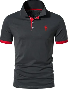 CEHT Mens Polo Shirts Short Sleeve Cotton Golf Polo Shirts for Men Slim Fit Casual Tops