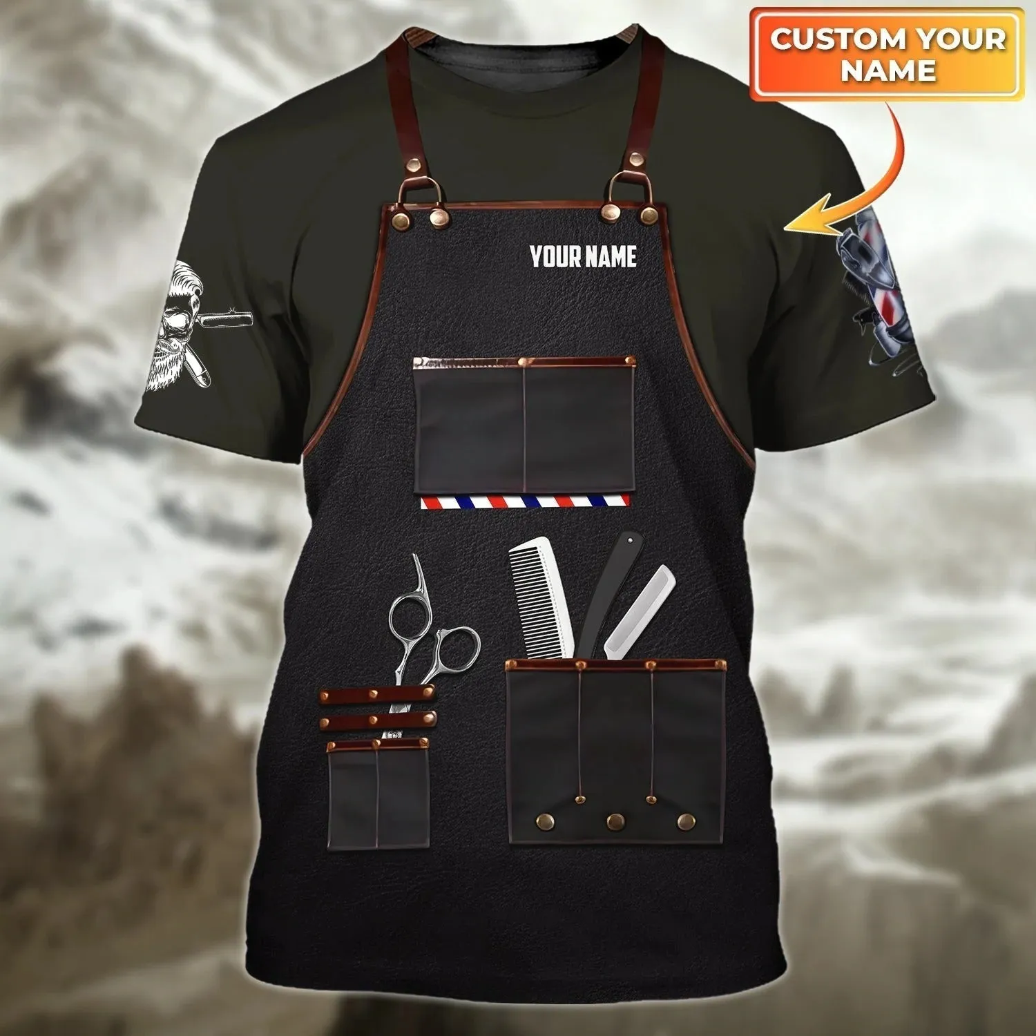 Custom With Name 3D T Shirt For A Barber, Barber Men Shirts, Barber 3D Tee Shirt For Him, Gift For Barber Friend