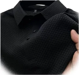 Elavure - The Prestigio Polo Shirt, Men's Short Sleeve Solid Stretch Pique Polo Shirt Quick Dry Casual Workout Tshirt