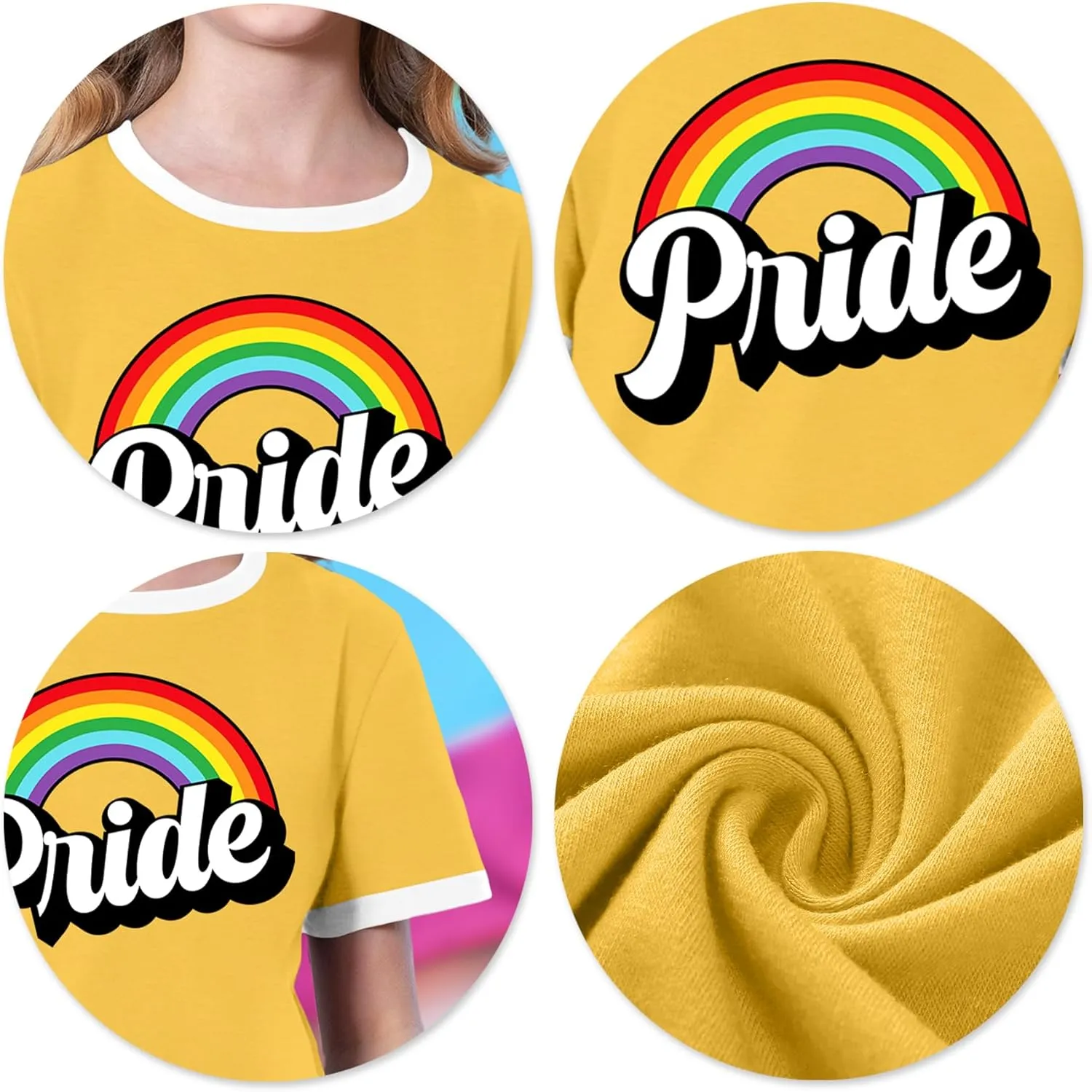 LAZYCHILD Girls Pride Shirts for Kids Rainbow Heart Graphic Tees LGBT Equality Tshirt Love Outfits 5-14y Tops