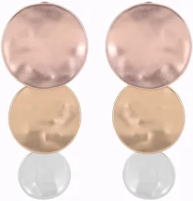 Matte Gold Silver Geometry Clip On Earrings for Women Retro Drop Clip Earrings for Women