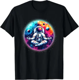 Meditating Astronaut Galaxy Spaceman Space Tshirt Galaxy T-Shirt