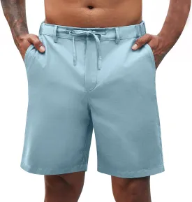 Men Cargo Shorts Summer Beach Sports Pants Casual Solid Lightweight Baggy Drawstring Athletic Pants with Pockets