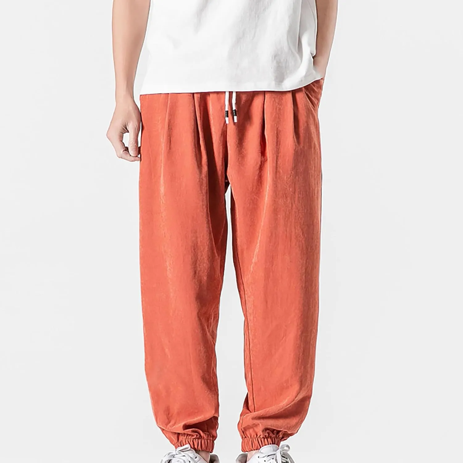 Mens Baggy Sweatpants Casual Relaxed Fit Baggy Pants Elastic Waist Drawstring Big and Tall Joggers Cargo Hiking Pants