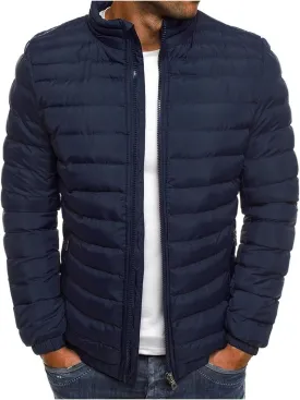 Men's Puffer Jacket Lightweight Quilted Jacket for Men Zip Up Windproof Insulated Winter Coat Warm Padded Coats