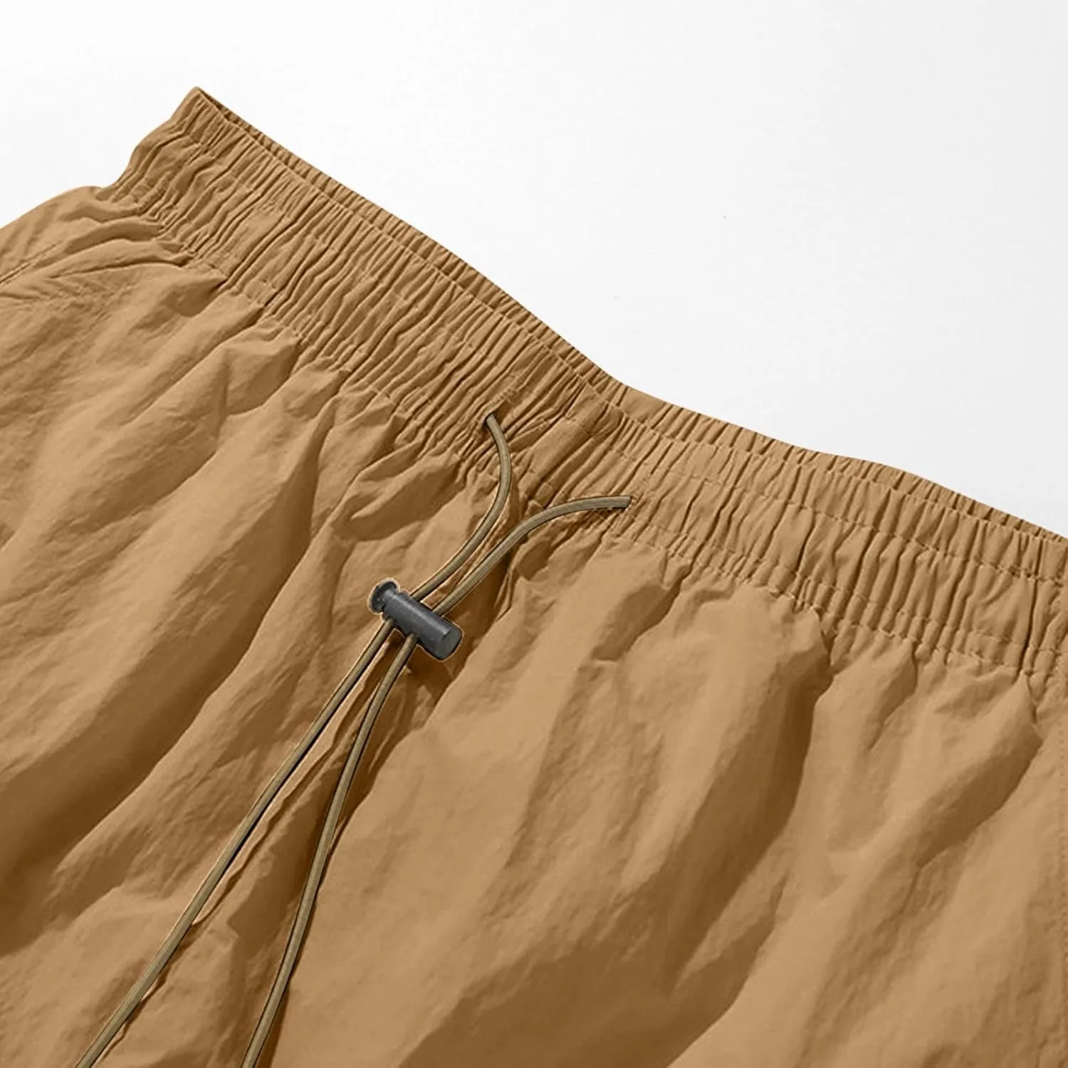 Men's Summer Wide Leg Cargo Shorts Streetwear Fashion Casual Quick-Dry Baggy Hip Hop Short Pants with Multi-Pockets
