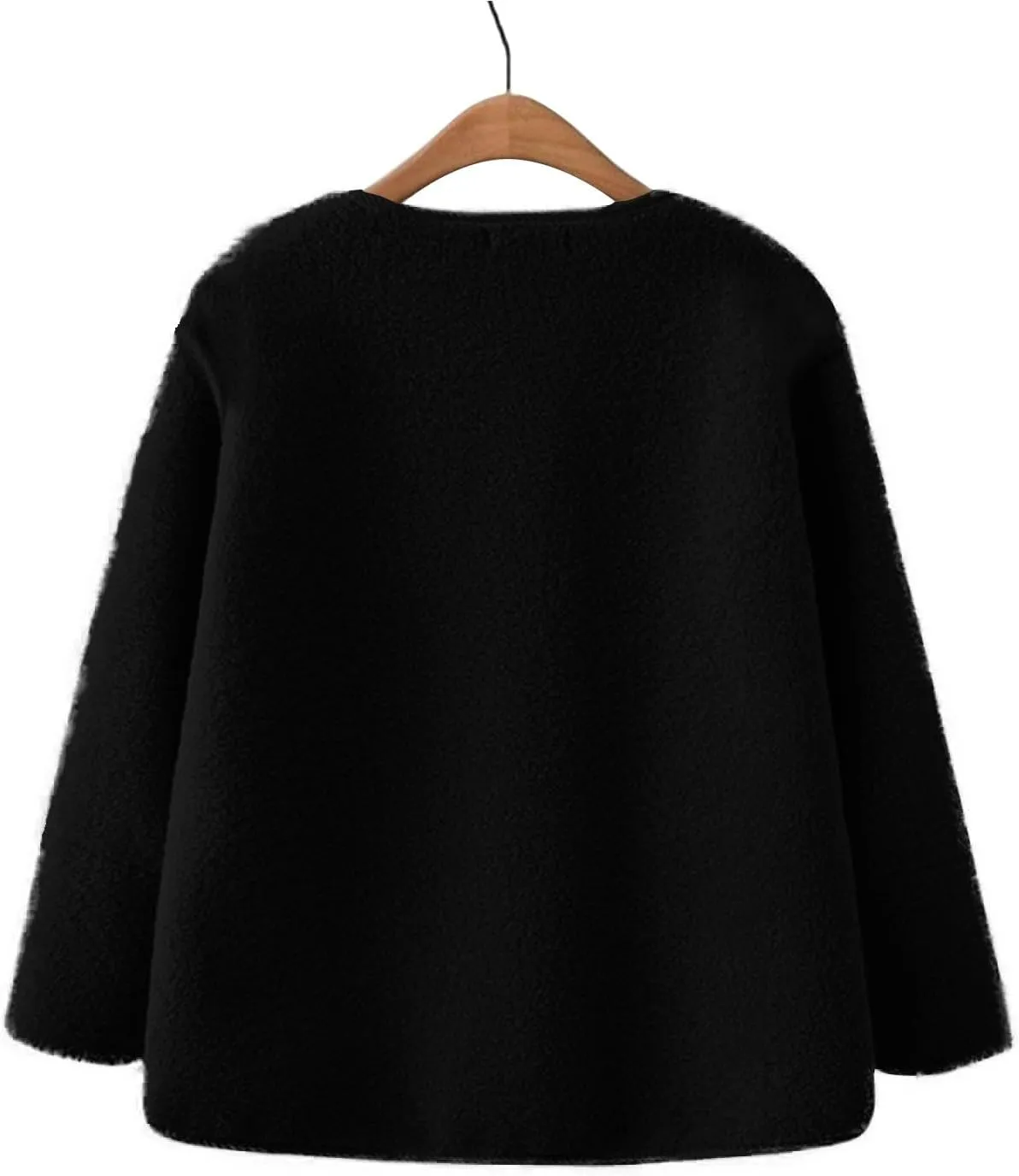 Sherpa Jacket Women Fuzzy Open Front Button Up Cardigans Oversized Fleece Jacket Warm Winter Coats with Pocket Outwear