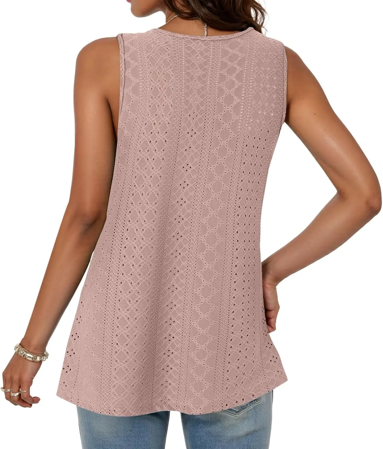 Tank Top for Women 2025 Flowy Peplum Tops for Women Dressy Sleeveless V Neck Babydoll Tank Tops Women