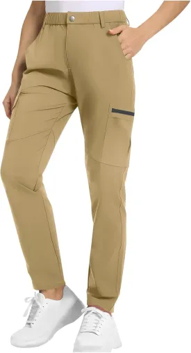 Womens Cargo Pants Casual Loose Fit Straight Leg High Waisted Travel Hiking Pants Summer Work Trousers with Pockets